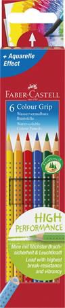 ”Színes ceruza készlet, háromszögletű, FABER-CASTELL ””Grip 2001””, 6 különböző szín”