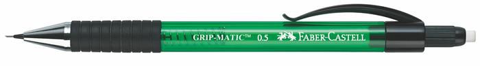 ”Nyomósirón, 0,5 mm, FABER-CASTELL ””Grip Matic 1375””, zöld”